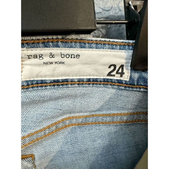 Rag & Bone Women’s Low-Rise Slim Boyfriend Thunderbird Denim Jeans Blue - Picture 9 of 11
